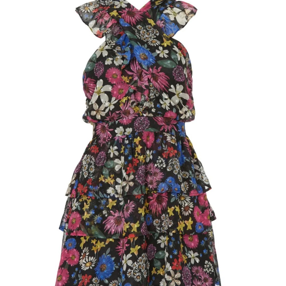 Slate and Willow Black Floral Sleeveless Dress